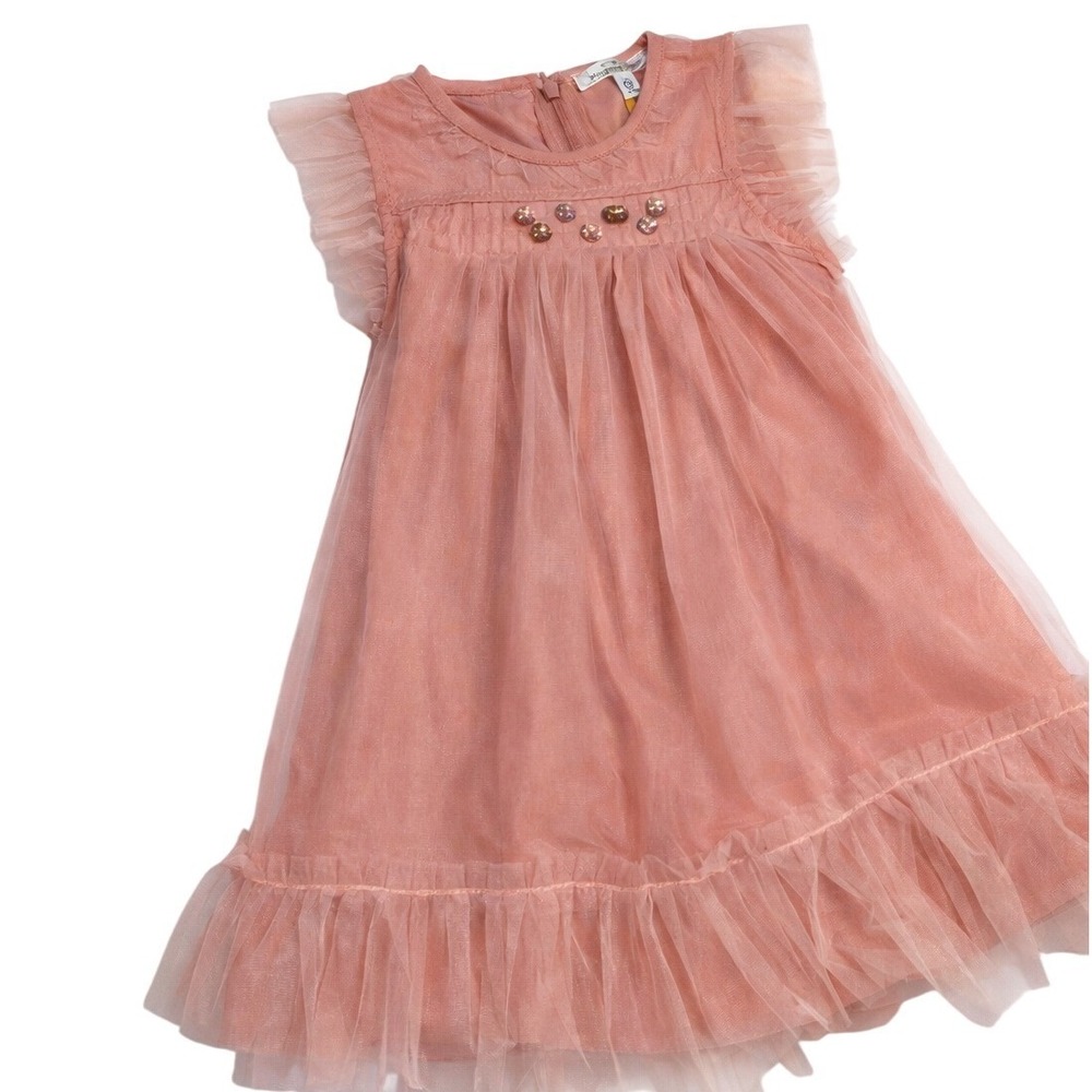 Mayoral Chic Girls Pink Tulle Dress Size 3 98cm NWT Formal Party Holiday‎